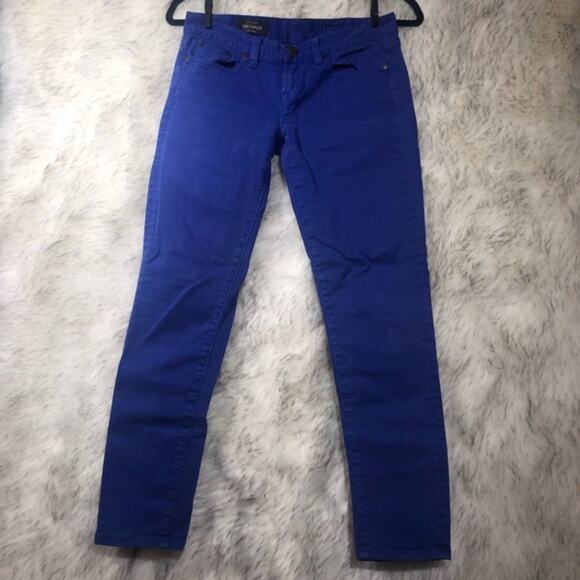 J. Crew low rise purple colored denim toothpick ankle skinny jeans size 25 - Picture 3 of 8